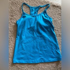 Athleta Built In Bra Tank Blue 36a
